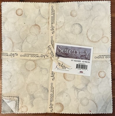 Serenity Taupe Prints By Daiwabo For Maywood Studios 42, 10  Squares