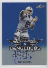 2016 Leaf Metal Draft Blue Prismatic 22/25 Jeff Driskel #AD-JD1 Auto 0b2