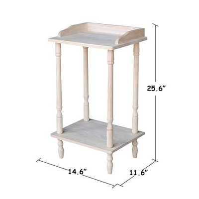 Narrow Small End Table Chairside For Living Room Furniture Bedside Tall Shelf
