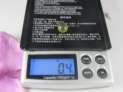 Dominican Blue Amber Bead Natural Authentic Sphere Gemstone 8.6 mm(0.4g) # AB70 - Picture 4 of 12