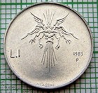 San Marino 1983 1 Lira, Threat of Nuclear War - Flying Monster, Aluminum Unc