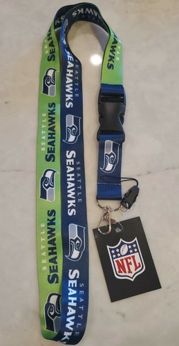 Seattle Seahawks Football Schlüsselband Clip abnehmbarer Schlüsselanhänger Neu mit Etikett - Bild 1 von 2