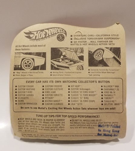 HOT WHEELS REDLINE VINTAGE 1969 LOTUS TURBINE GRAND PRIX SERIES UNPUNCHED CARD - Picture 9 of 12