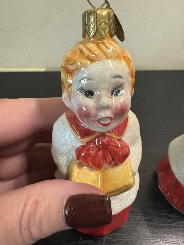 Adornos Christopher Radko Coro Niño y Niña. Pintado a mano. Base móvil. - Imagen 5 de 11
