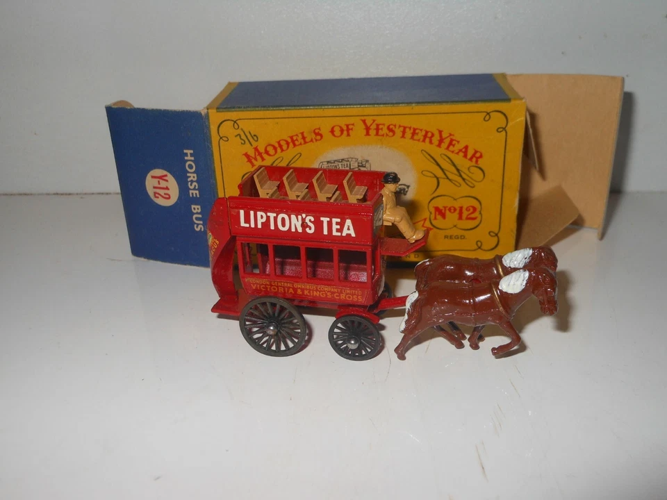 Matchbox MODEL OF YESTERYEAR No12 HORSE BUS  Y-12 toy original box ENGLAND - Image 3 of 4