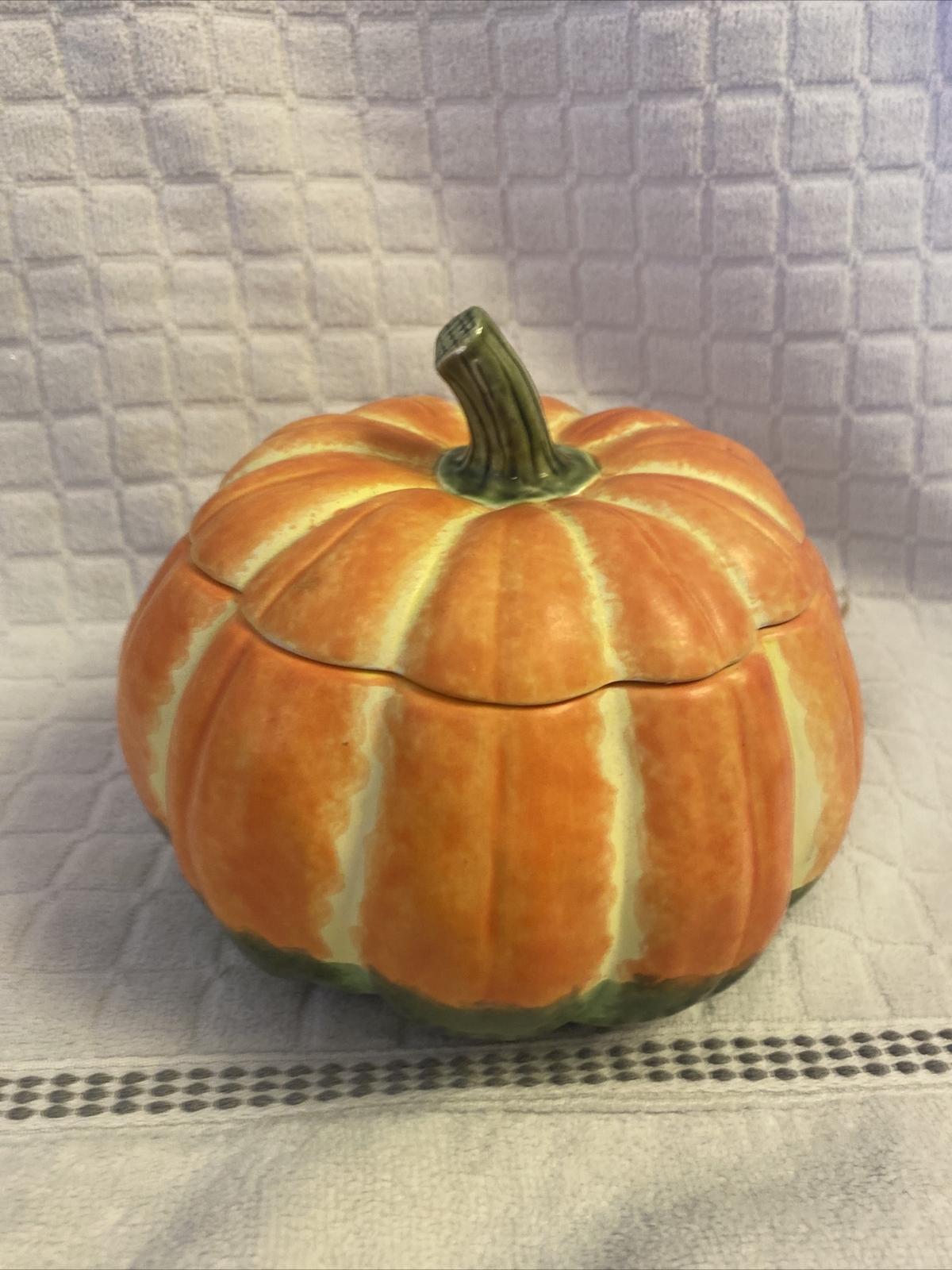 Department 56 Ceramic Pumpkin Candy Dish Halloween Fall Autumn eBay