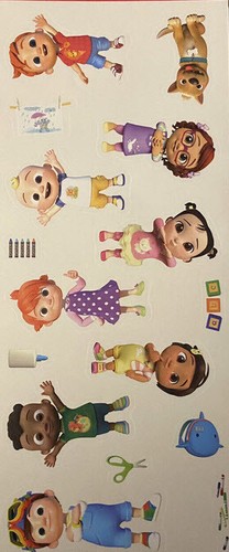 COCOMELON wall stickers 16 removable decals JJ TomTom Yoyo Cody room decorations - Picture 1 of 4