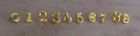 Hat Brass Numbers, 1/2 inch, Civil War, New