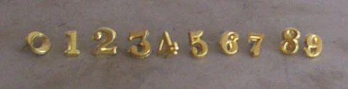 Hat Brass Numbers, 1/2 inch, Civil War, New