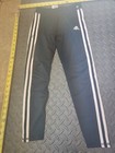 Adidas Girls Youth Black White Athletic Leggings 3 Stripes Size 7/8 #S149