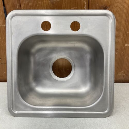Kleine 15" Edelstahl RV Wet Bar Vorbereitung Spüle Zum Selbermachen Sprinter Van 2 Loch Becken