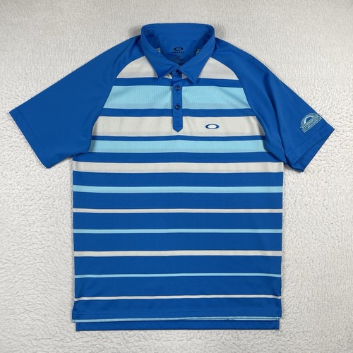 Oakley Poloshirt Herren Large Blau Stonebridge Golf New York Urlaub Reise Job