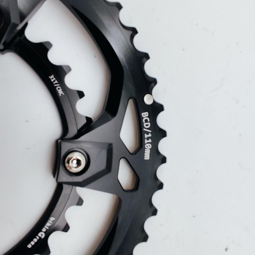 Anello catena stradale CNC bikinGreen 48/31T V3 BCD110 mm 5 bulloni 9-12 Sp ciclocross tour - Foto 3 di 5