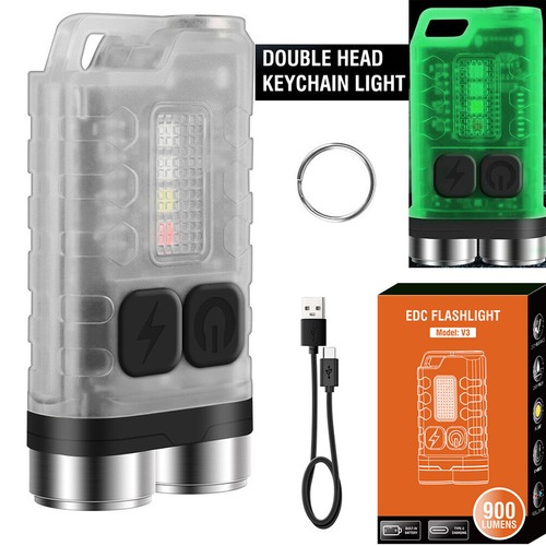 BORUiT V3 Fluorescent LED Flashlight Rechargeable 150 Lumens EDC Keychain Light - Picture 37 of 40