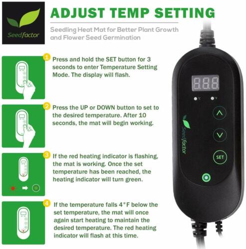 Controlador termostato de inicio digital de estera térmica de plántulas para clonación de semillas - Imagen 10 de 21