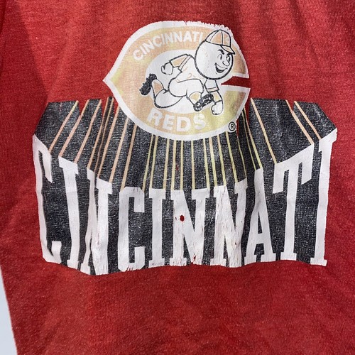 Vintage Cincinnati Reds Single Stitch T Shirt Youth Kids Small 6-8 Made in USA - Picture 2 of 4