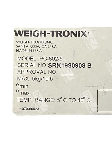 Weigh-Tronix 10lb 5kg Scale PC-802-5 - Picture 4 of 4