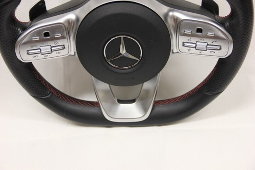 Volante Mercedes Benz A C E GLE G W205 W177 W213 W238 W167 puntadas rojas - Imagen 7 de 9