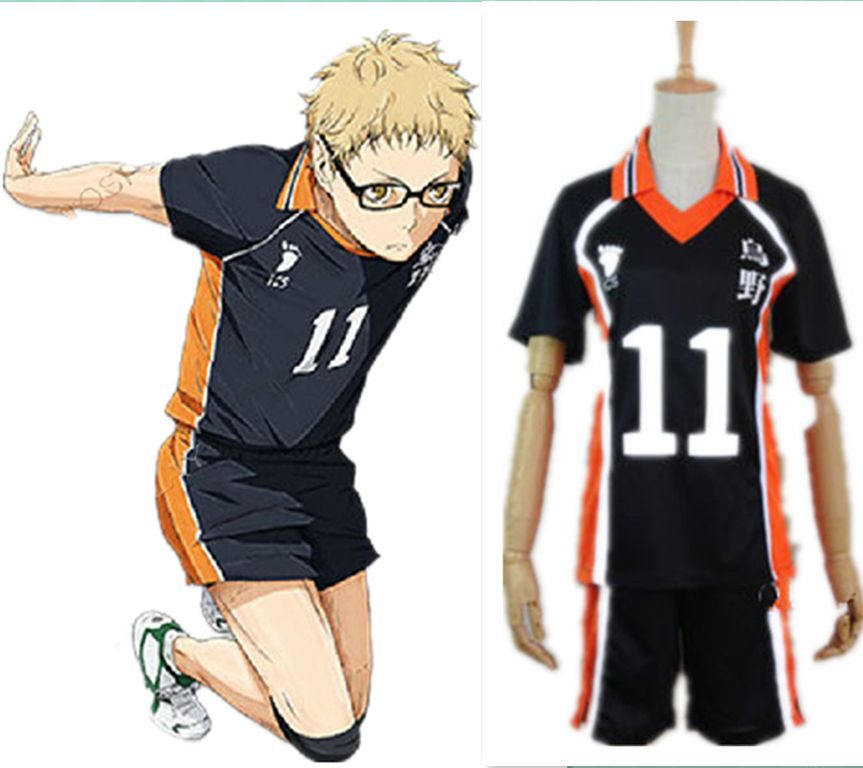 Anime Haikyuu!! Karasuno High School Shoyo Hinata Jersey Uniform Cosplay  Costume