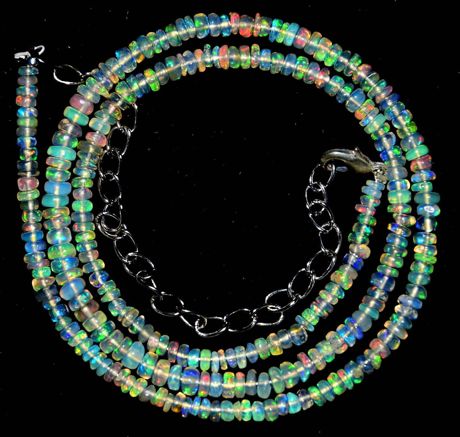 14 Inches Strand Natural Ethiopian Welo Fire Opal Gemstone Beads Fire Opal Fire Insane Beads Size 3-4 MM