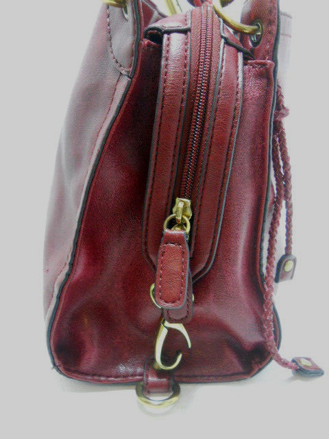 Madison Studio Maroon Multi-Compartment Shoulder … - image 4