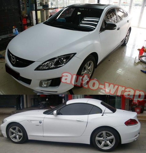 Optional Flat Entire Car Matte Finish Vinyl Wrap Film Sheet Sticker Decal White - Foto 1 di 5