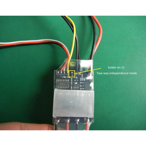 2-4S 20A x2 Dual Way Unidirectional Brushed ESC Speed Controller for Model Boat - Picture 5 of 5