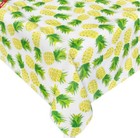 Vinyl Flannel Back Tablecloth, 52" x 70" Oblong, SUMMER FRUITS, PINEAPPLES,MSPCI