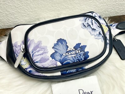Coach 5689 Court Belt bag in signature canvas with kaffe