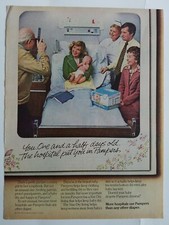 1978 Pampers baby diapers 1 and 1/2 days old hospital room ad