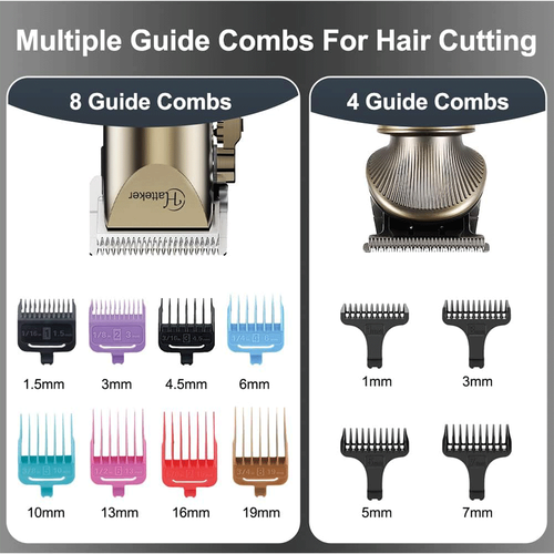 Professional Hair Clipper and Trimmer Set, Barber Clippers Set Cordless for Men - Picture 8 of 24