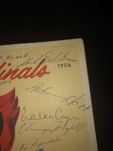 1956 St. Louis Cardinals Baseball SIGNED Scorecard 23 AUTOGRAPHS Jackie Collum - Picture 12 of 12