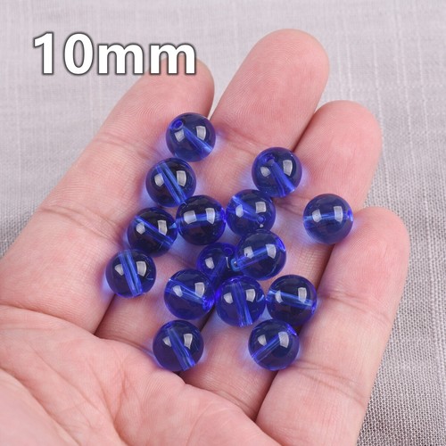 Round 6mm 8mm 10mm 12mm 14mm Glossy Crystal Glass Loose Spacer Beads DIY Lot - Bild 7 von 18
