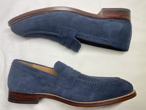 ALLEN EDMONDS Shelby Penny Loafer Navy Suede 5686 Men's Size 9D $395 - Picture 7 of 12