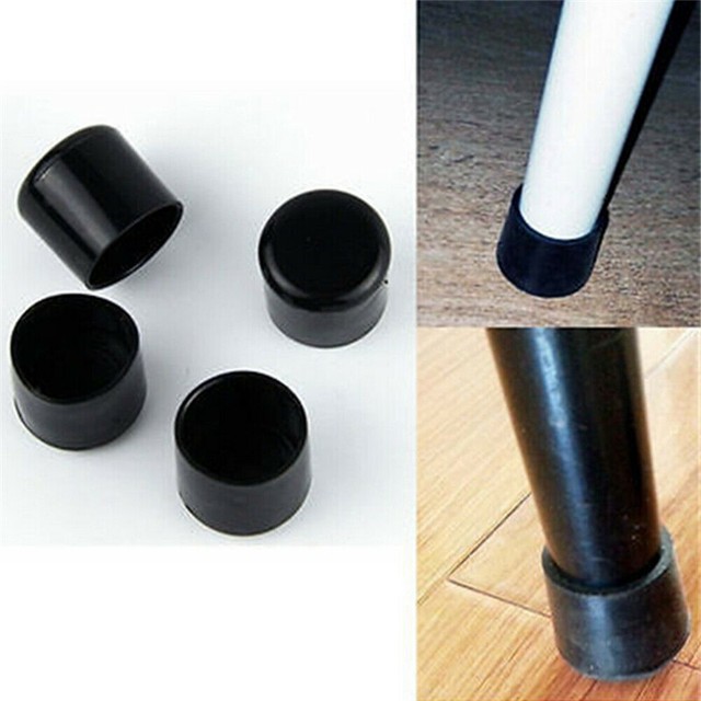 4/8PCS Round Rubber Chair Leg Glide Cap Plug Tubing Pipe Insert Floor