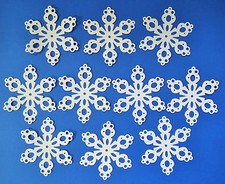 Lacy Snowflakes 2 Winter Die Cut Cardstock Set of 10 Scrapbook Embellishment