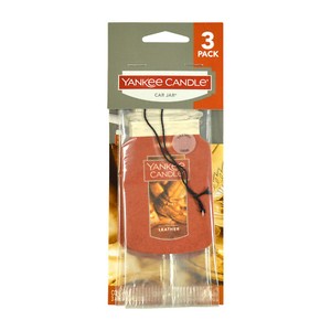 Yankee-Candle-Classic-Paper-Car-Jar-Hanging-Air-Freshener-Leather-Scent-3-Pack