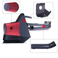 Cold Air Intake Kit for 09-13 Chevy GMC 1500 V8 4.8L/5.3L/6.0L + Heat Shield Red
