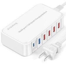 6 Ports Multi USB Charger QC3.0 Type C PD Fast Charging Station For iPhone 14 13