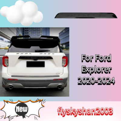 Bright Black Rear Door Trunk Lid Molding Cover Trim For Ford Explorer 2020-2024