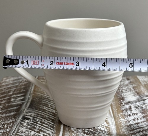 Mikasa Swirl White Mug DJ100 Embossed Rings Stoneware Coffee Tea Cup 2006 - Picture 8 of 8