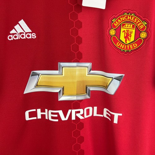 Manchester United 2016/2017 Adidas Home Shirt Soccer Jersey sz L Schweinsteiger - Picture 5 of 19
