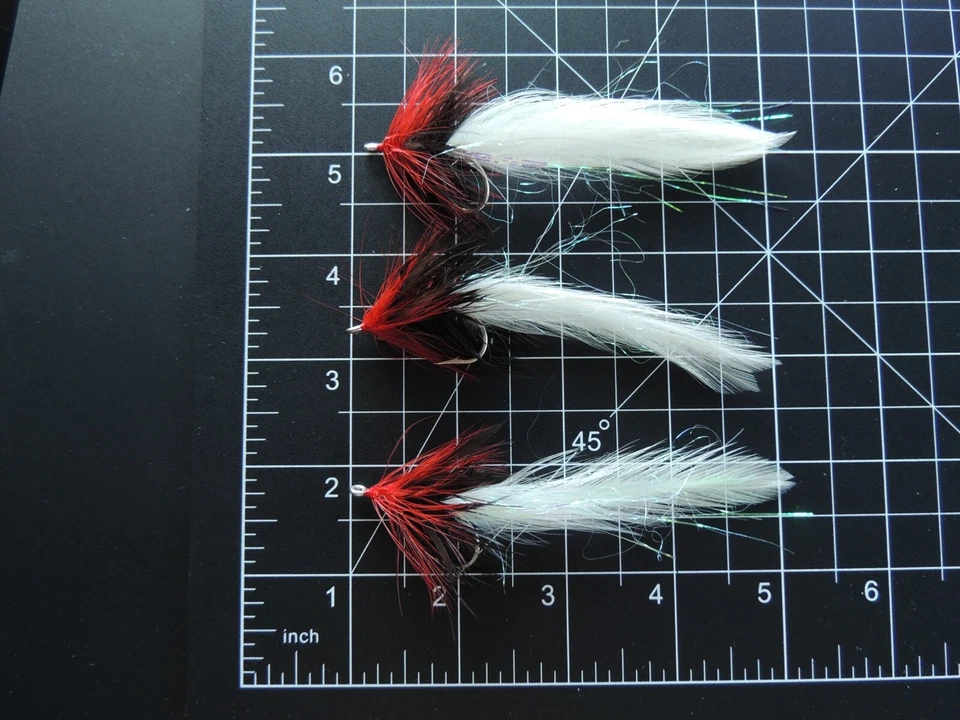 S002 LotOf3 Seaducer Mustad Tarpon 1/0  Fly Fishing Striper Bluefish GT USA Made - Image 2 of 4