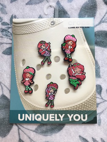 Ensemble de breloques chaussures Crocs fait main jibbitz 5-10 pièces fraise shortcake fraises - Photo 25/28