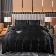 Satin Oberfläche Bettbezug Farbig Bettwäsche Set QUEEN KING Size Bettbezug Hoch Q