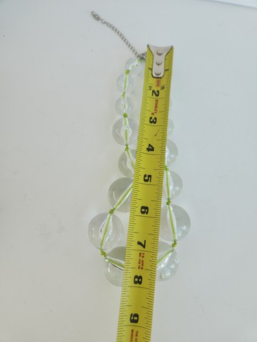Runway One Of A Kind Maxi Necklace Chunky Lucite Ball Bauble Chocker Graduated - Picture 9 of 12
