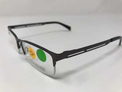 Essential Eyewear Eyeglass Frames EN1151 Gunmetal Half Rim 52-17-140mm JS53