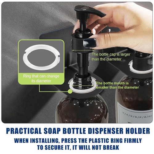 500ml Lotion Pump Bottle Bathroom Soap Dispenser Refillable Shampoo Conditioner - Picture 8 of 19