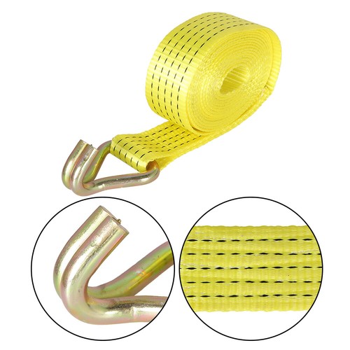Correas de trinquete de amarre de 2" x 15' con gancho en J paquete de 8 de 5000 libras de alta resistencia - Imagen 10 de 10