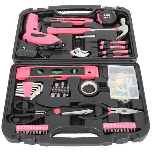 149pcs Pink Tool Set Mechanics Women Ladies Gift with Plastic Toolbox Storage - Picture 2 of 8